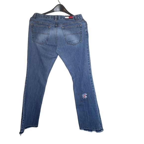 Tommy Jeans Tommy Hilfiger Vintage denim medium wash raw hem size 7 - Picture 3 of 9